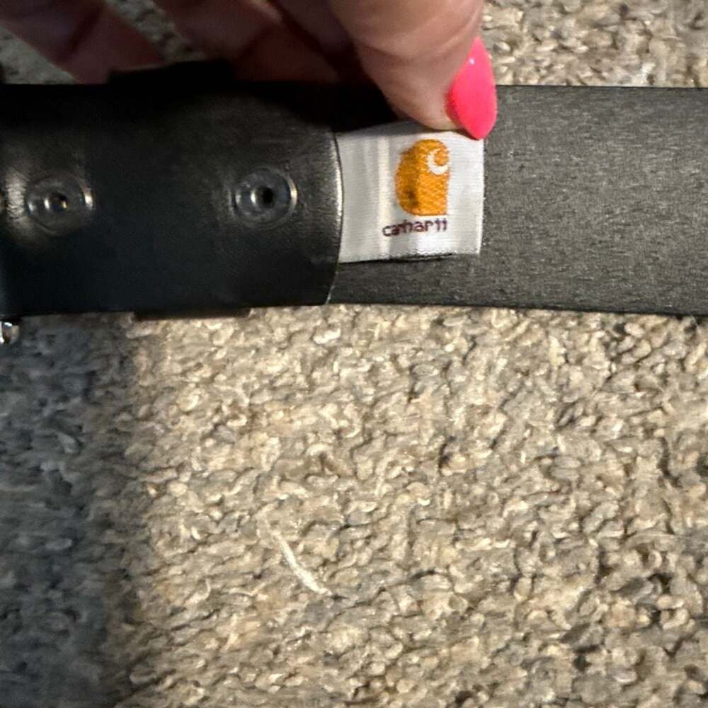 Carhartt Black Leather Heavy Duty Casual Belt 34